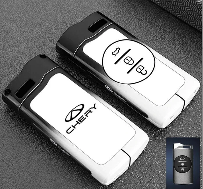 Car Zinc Alloy TPU Protective Key Case Cover Holder For Chery Tiggo 8 5 ARRIZO 7 Tiggo Car Interior Accessories