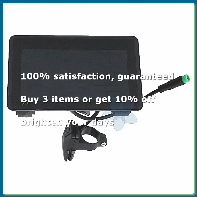 H6C Electric Bike LCD Display Meter 24V-60V E Scooter LCD Panel Color Screen with USB UART for Electric Bike(5PIN)A09G