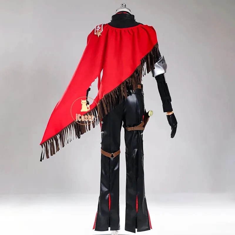 Honkai 스타 레일 Boothill 코스프레 의상 가발 유니폼 귀걸이 모자 망토 갤럭시 레인저 할로윈 파티 여성용 남성용 Prop iCoser