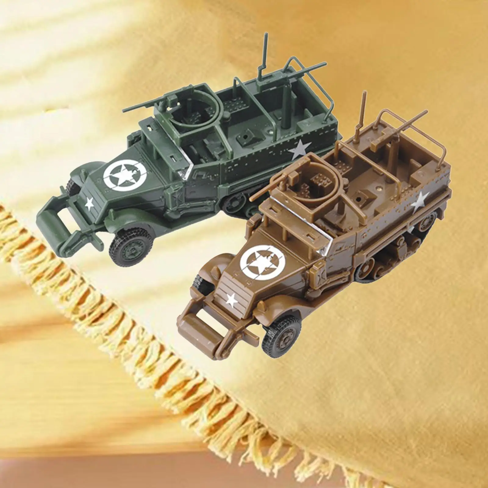 

2 Pieces Battlefield Truck 4 Model 1/72 Armored Vehicle Toys for