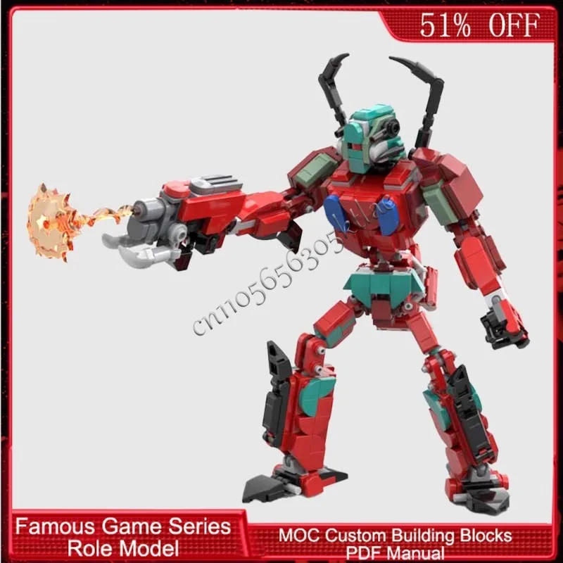375 ELEMENTÓW Brickheadz Blaze Mech MOC Klocki Konstrukcyjne Modułowe Edukacyjne Kreatywne DIY Zabawka dla Chłopców Prezent Urodzinowy