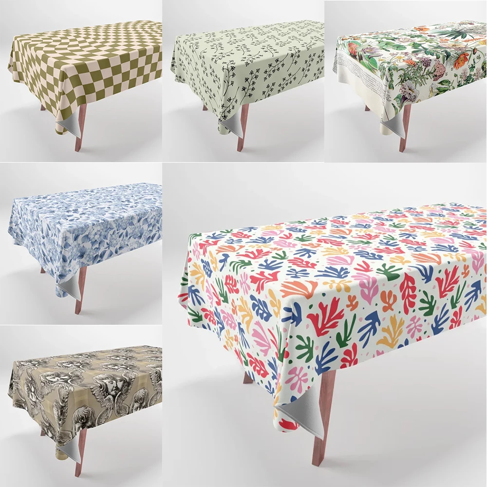 Beautiful Pattern Printed Tablecloths Home Decor Rectangular Party  Tablecloth Aesthetics