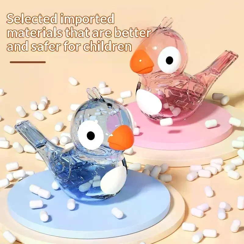 Transparent Water Bird For Children - Pour Water And Blow To Create Cheerful Sounds, Train Mouth Muscles - Fun Musical Toy