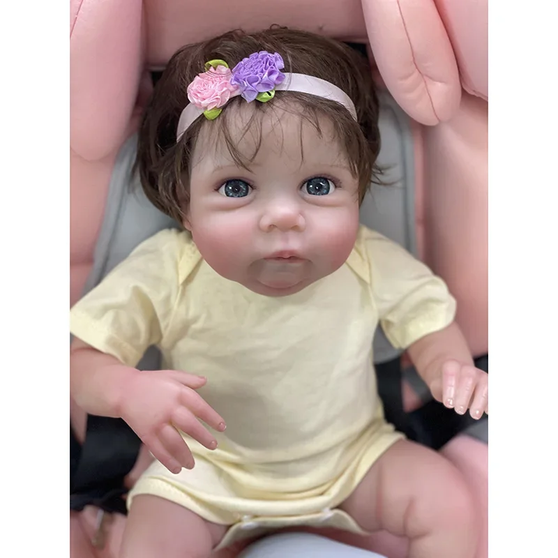 

48cm Newborn Baby Dolls Reborn Bebe Miley Cute Baby Lifelike Soft Touch 3D Painted Skin Visible Veins Handmade Dolls