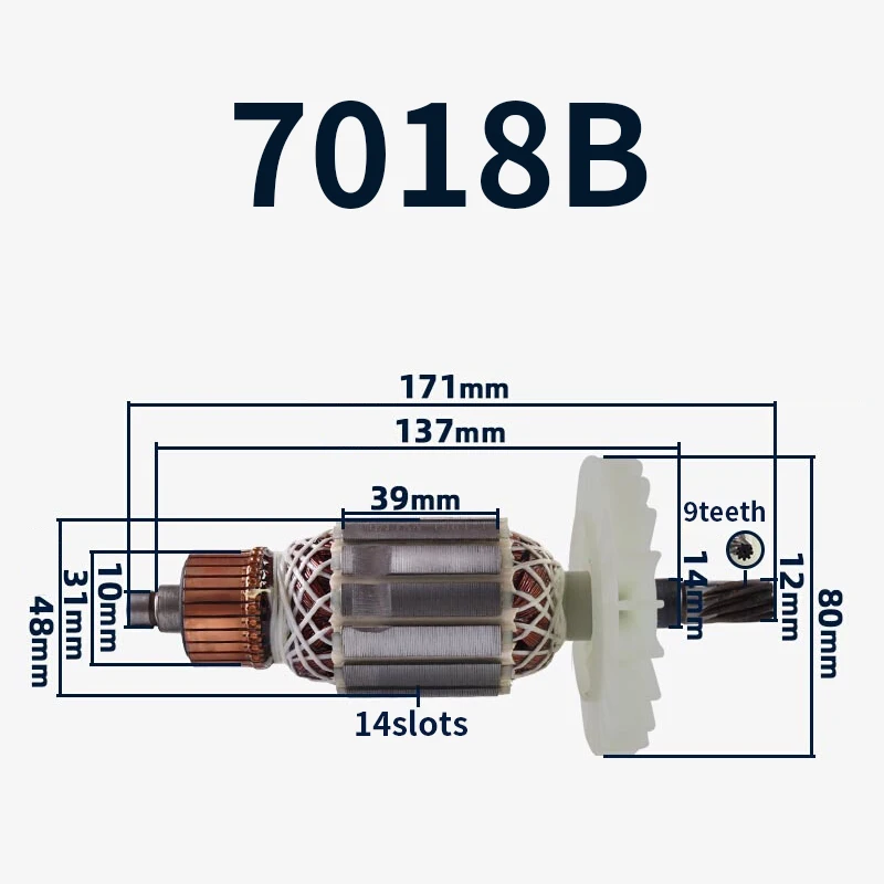 

AC220-240V 7018B Armature Stator Parts for Makita 7018B Electric Chain Saw Rotor Armature Anchor Stator Coil Replacement Parts