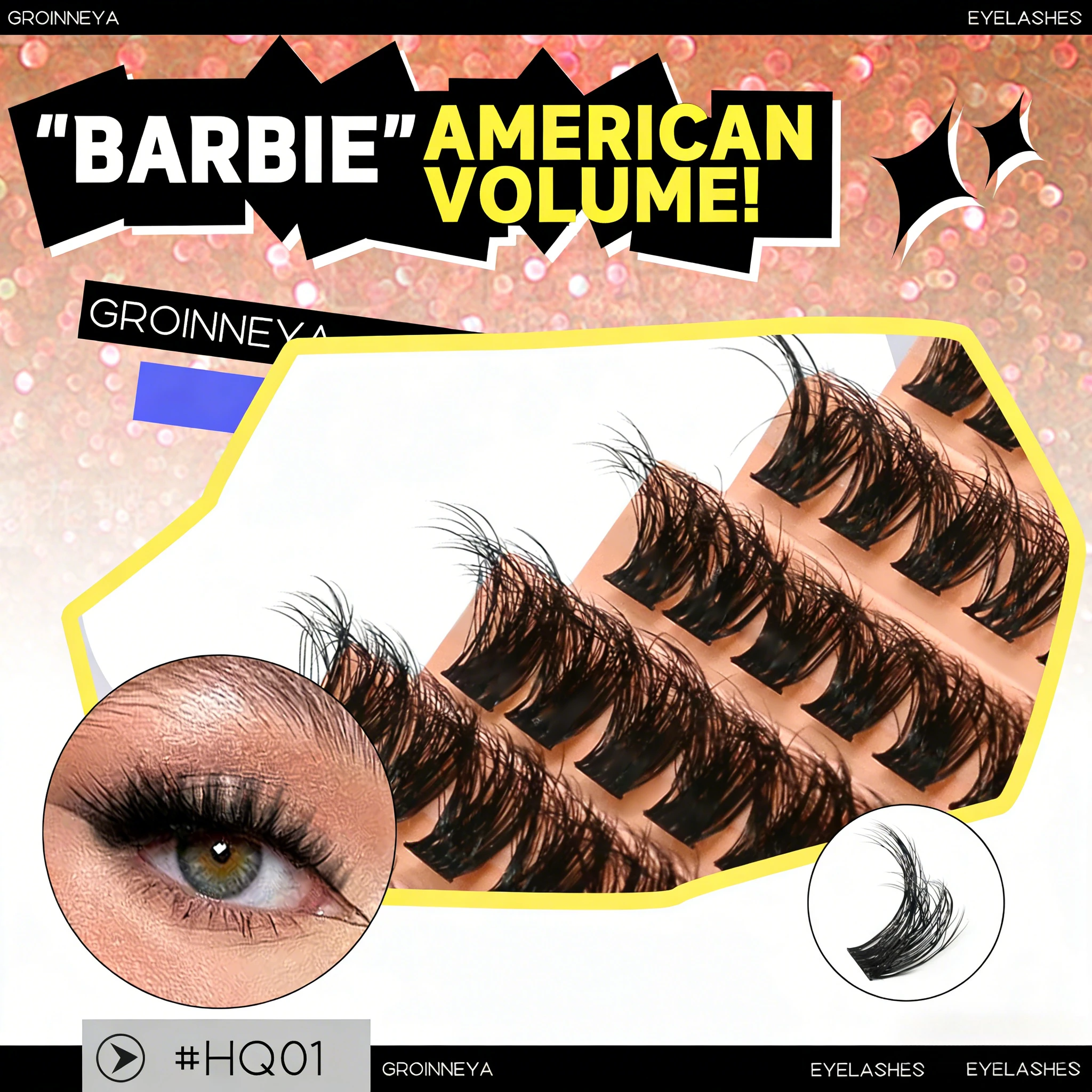 Gemerry Eyelash Premade Fans رمش تمديد W شكل البرازيلي حجم بلوم جلدة صالونات ماكياج