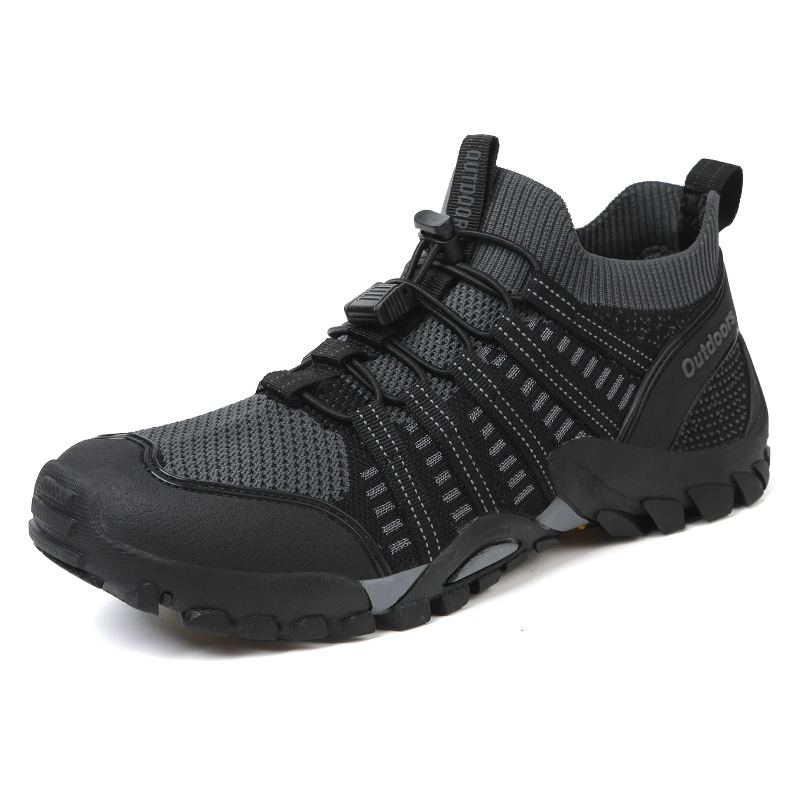 Men's Outdoor Mesh Hiking Shoes for Picnics, Leisure, Camping, Adventure, and Running (Plus Size)