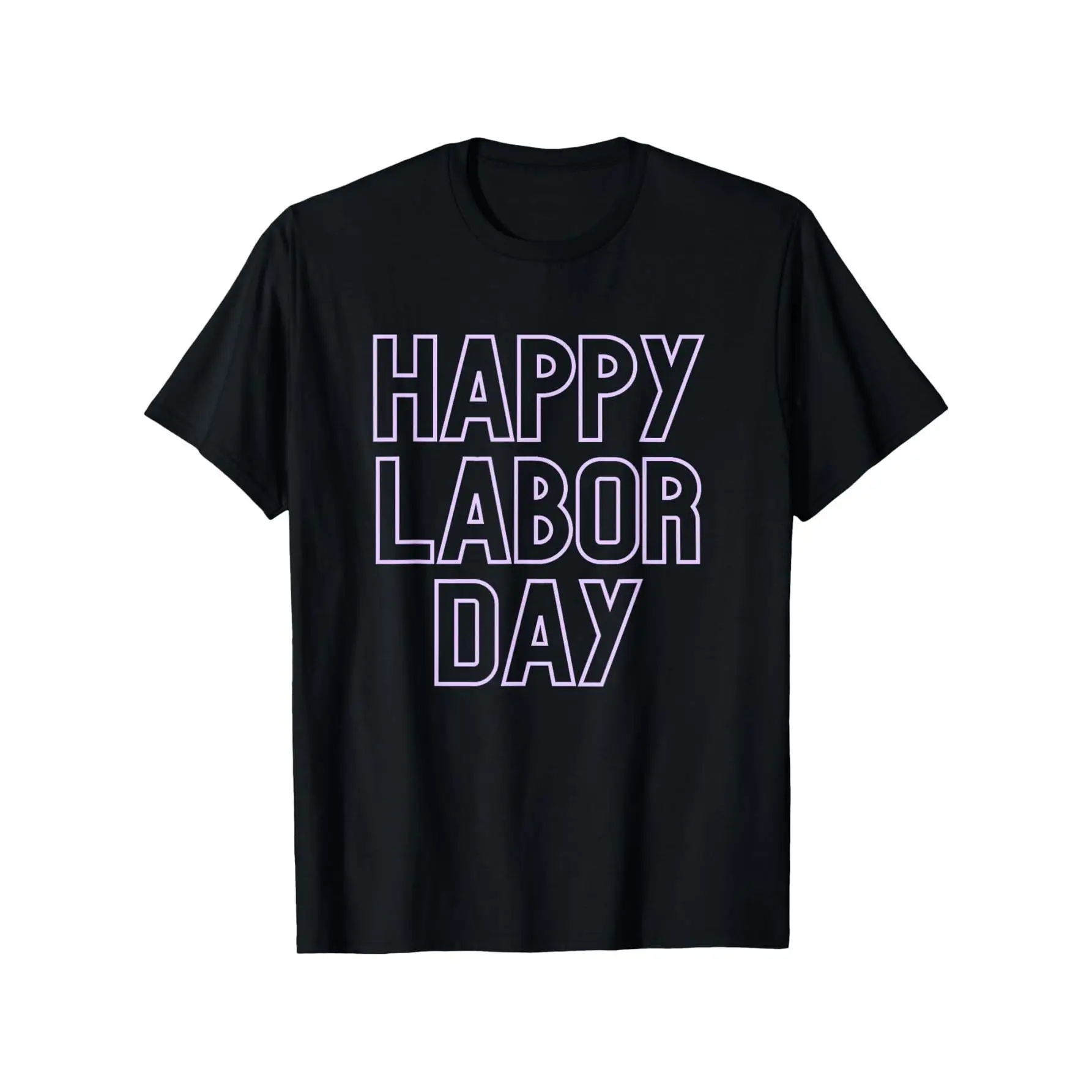 

Happy Labor Day T-Shirt Simple Text Print Tee Unisex Cotton Short Sleeve Top Labor Day Celebration Gift