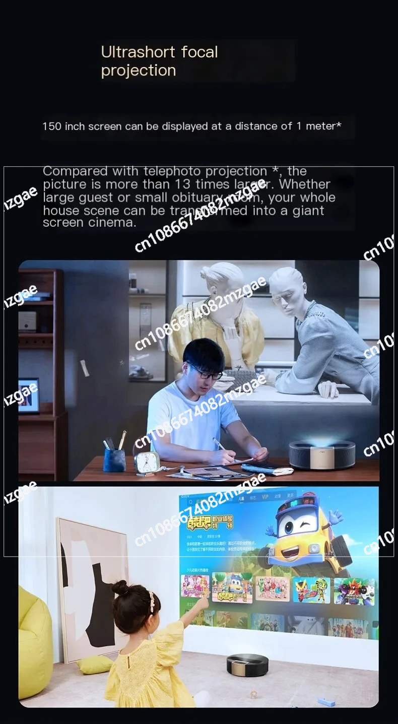 Formovie  U5000 Laser Projector 1700ANSI Lumen Full HD MEMC HDR10 Home Theater Ultra Short Throw Projection TV Beamer view 4