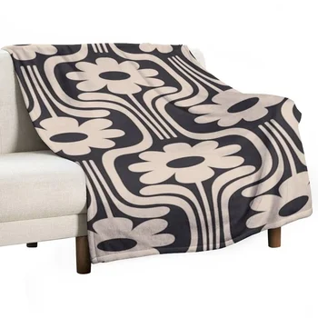 أورلا كيلي-غطاء زهور تجريدي ، بيج ، أسود ، نمط كيلي ، لأغطية السرير