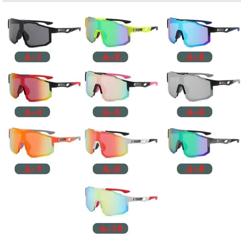 Road cycling with Italian SCICON bicycle glasses, windproof and sand proof glasses