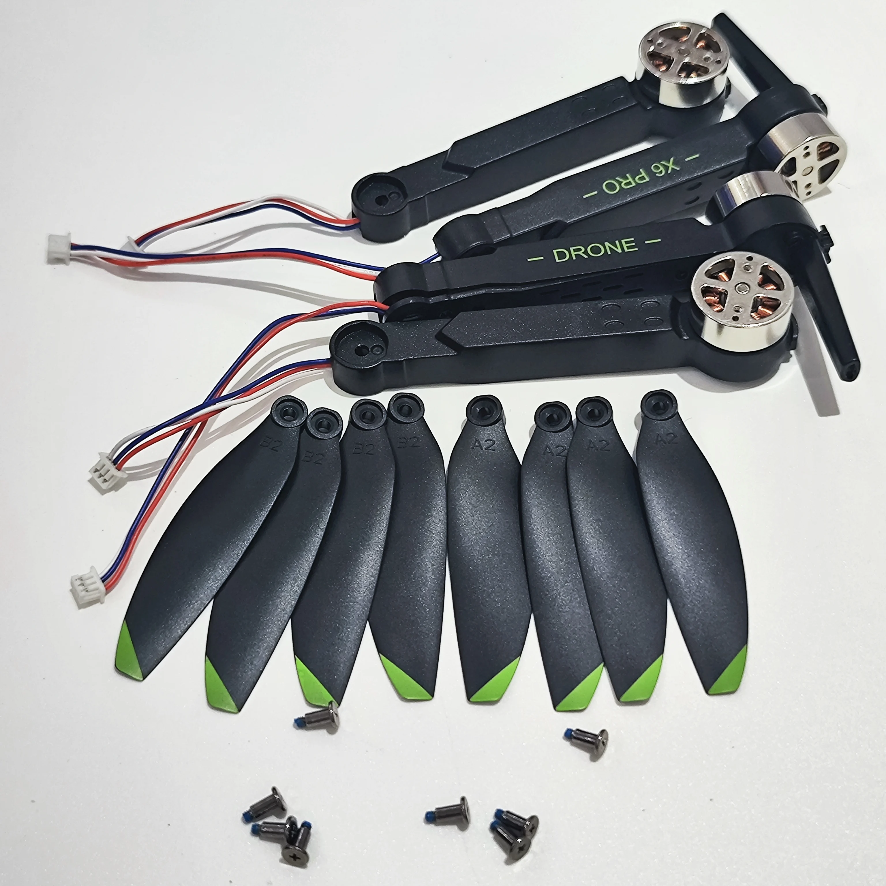 

Full Set X6 PRO Brushless Drone Front Rear A B Arm Set + Blade Propeller 8PCS for New X6Pro X6PRO RC Quadcopter