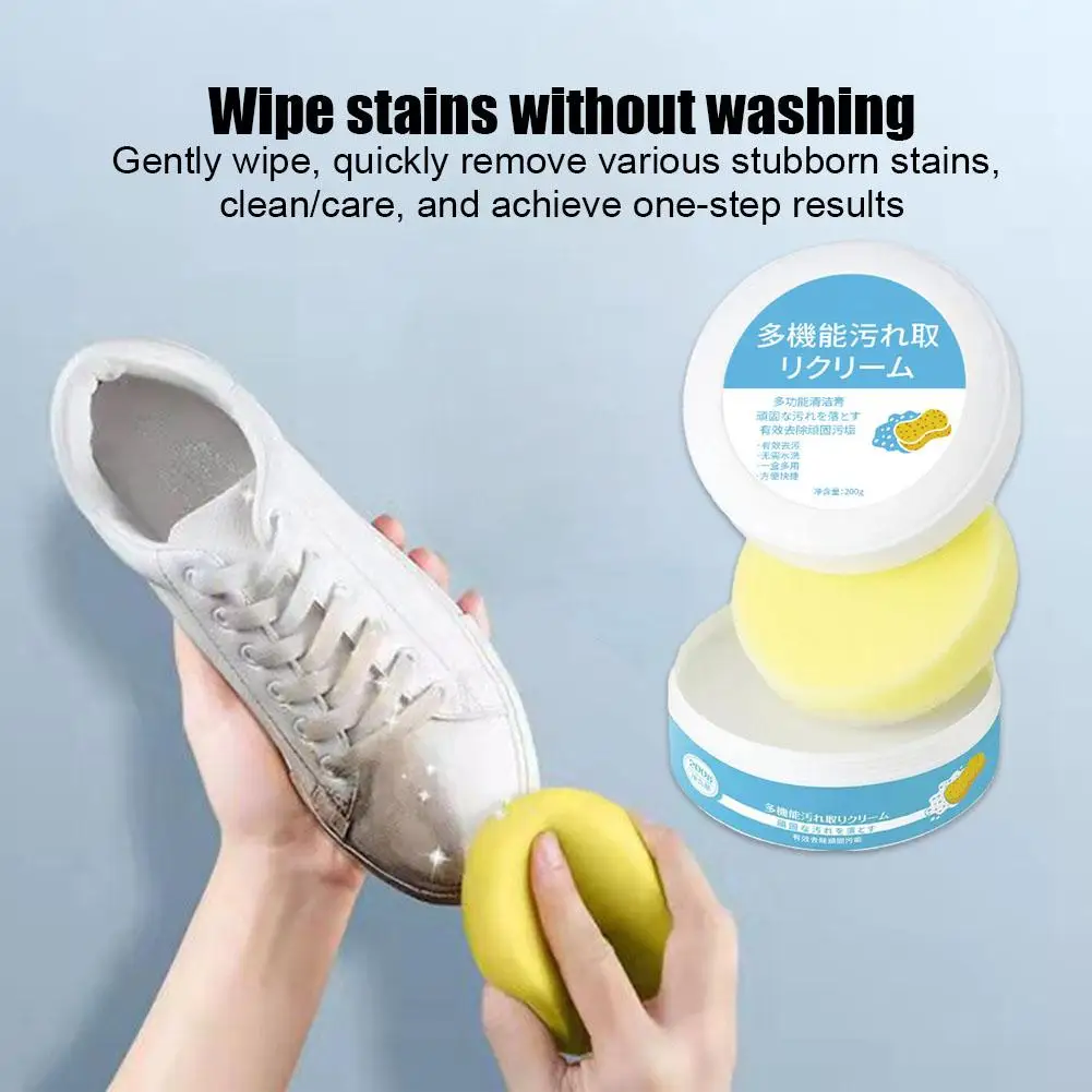 White Shoe Cleanning Cream Multifunctional Shoe Cleaner Household Sports Shoes Canvas Cleaner Cleaning Tools With Wipe Sponge