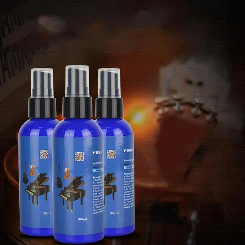 Piano Wax Cleaner Care Musical Instrument Maintenance Lotion 100ML Musical Instrument Cleaning Spray For Guitar Ukulele Bass