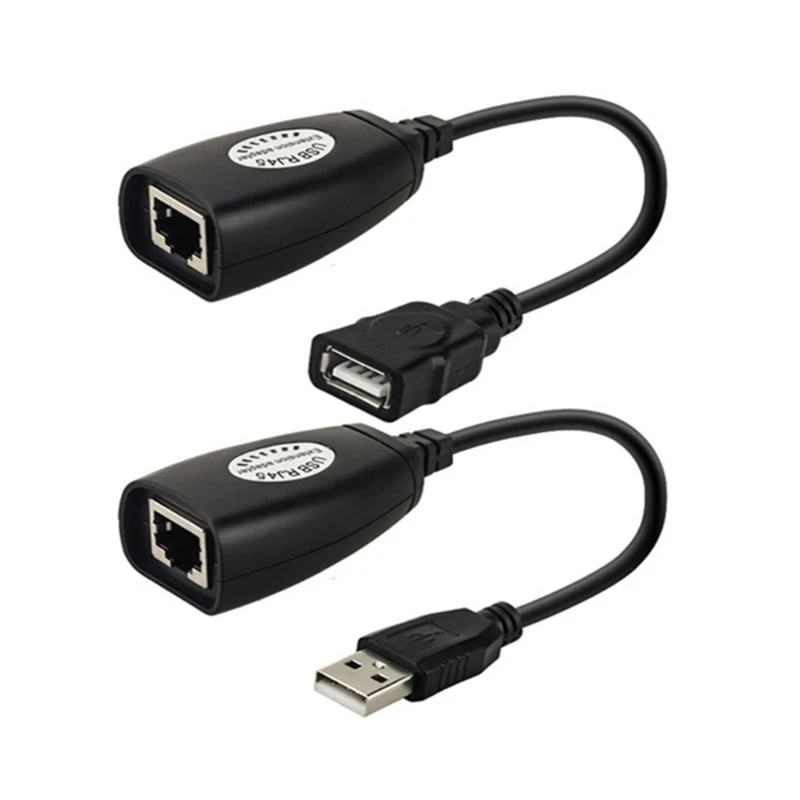 Extension USB Ethernet RJ45 Cat5e/6, câble adaptateur LAN, répéteurs, livraison directe