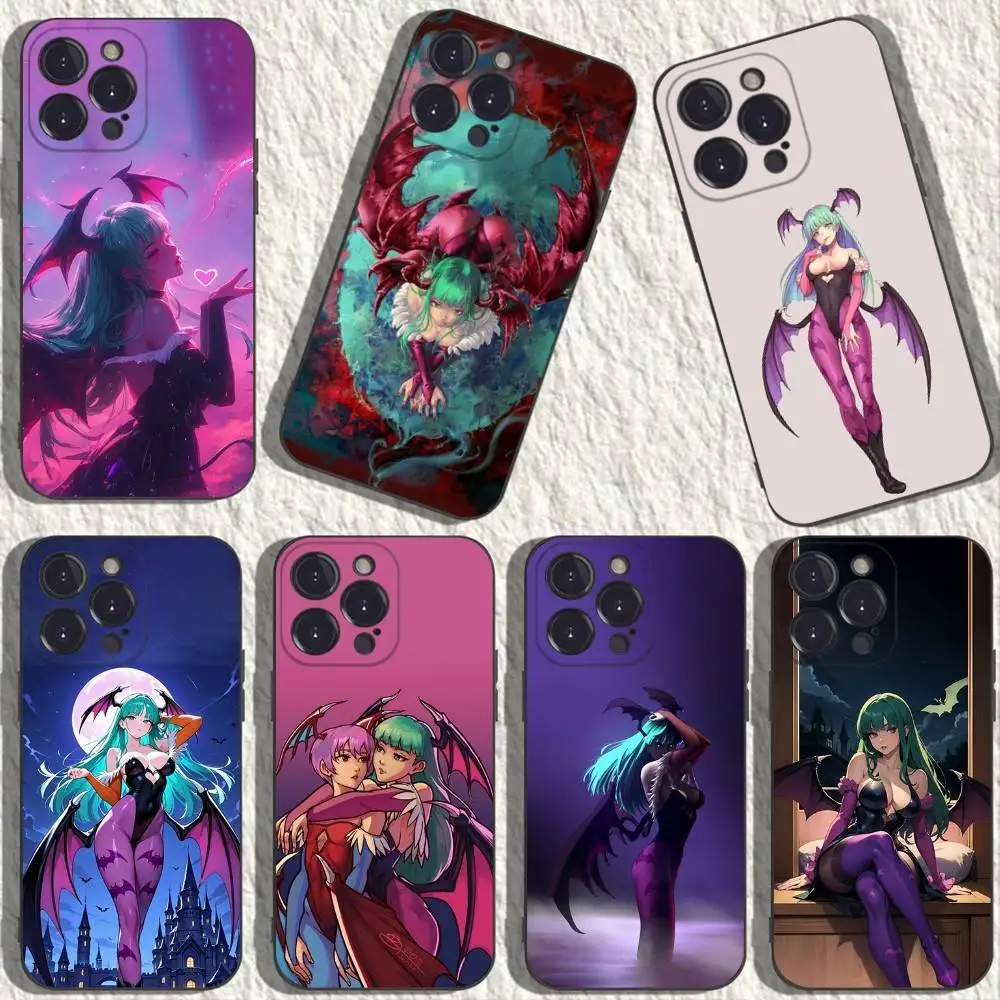 

M-Morrigan A-Aensland Phone Case For iPhone 17,16,15,14,13,12,11,Plus,Pro Max,XS,X,XR,SE,Mini,8,7,Soft Silicone Black Cover