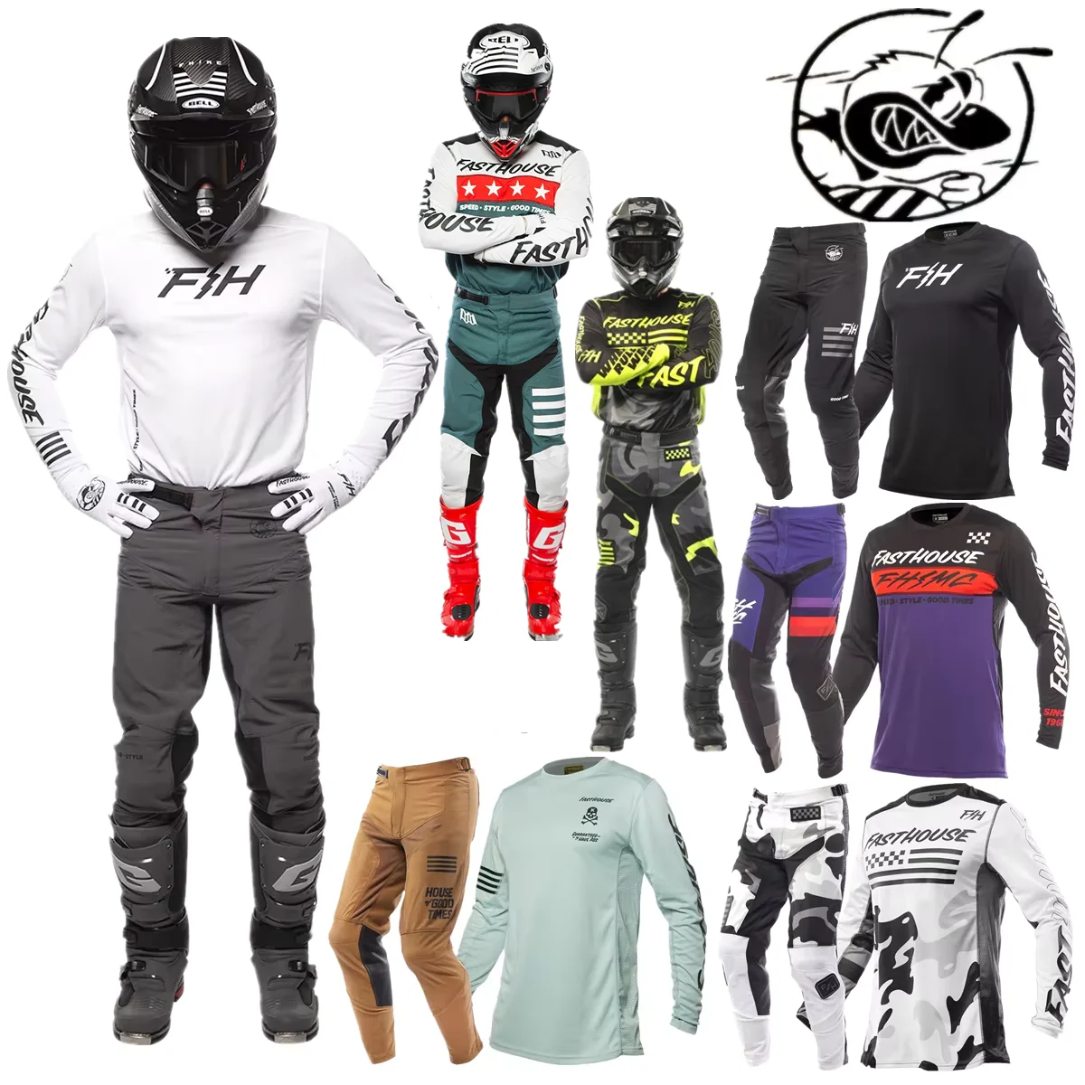 2024 fh Moto MX Jersey Set Dirt Bike Podium FXR Motocross Gear Set ATV Motorcycle Combo Off Road Jersey And Pant