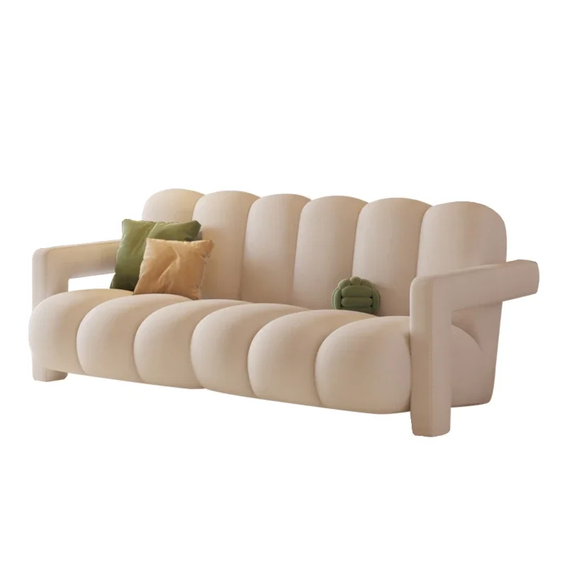 Cream Wind Sofa Living Room Small Apartment Double Sofa Resting Area Reception Clothing Store Direct Row Apartment B & B Club