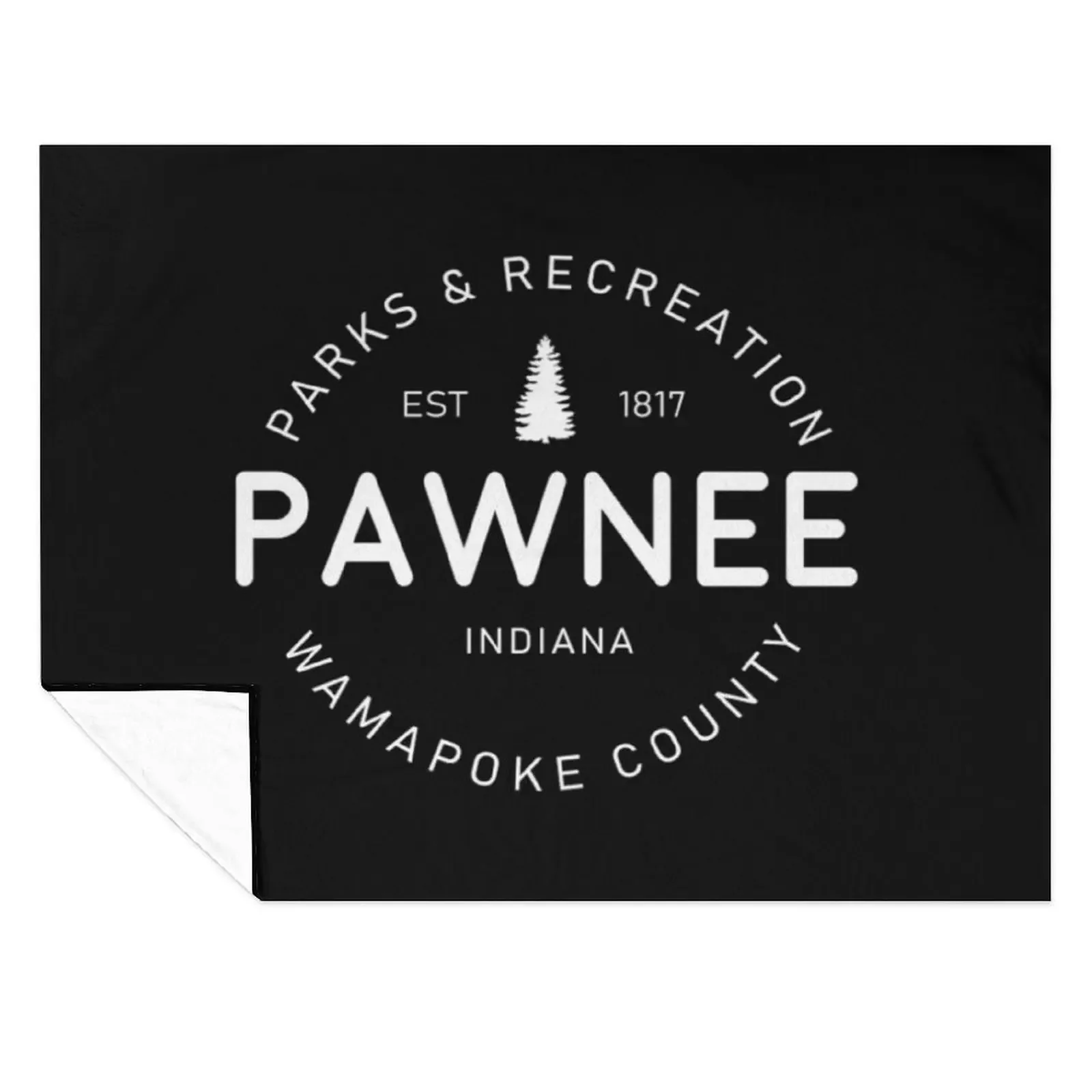 

Pawnee T-Shirtparks and recreation Pawnee Throw Blanket Softest bed plaid for winter Retros Blankets
