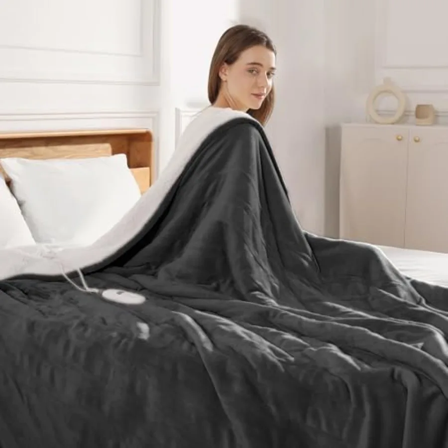 

Heated Blanket Queen Size Electric Blankets 84X90in - Dual Control Heated Blankets for Bed with 5 Heat Settings and 10-hr Timer