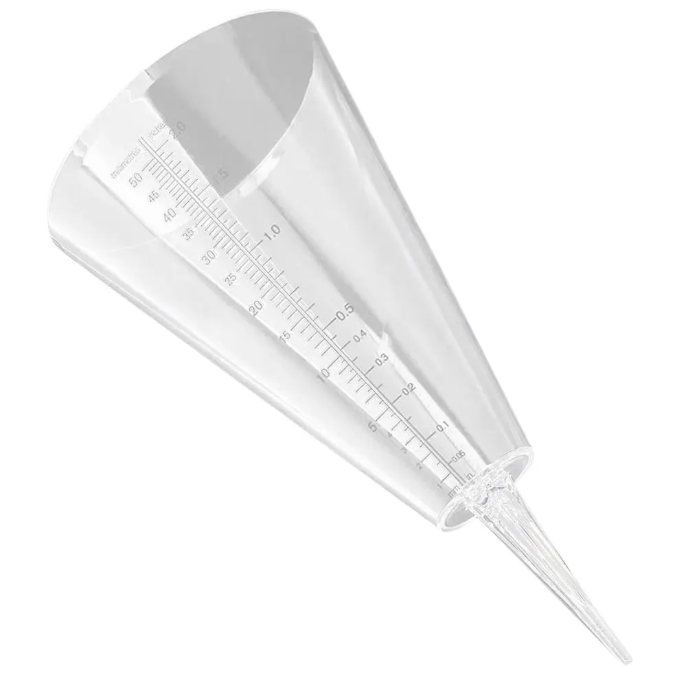 

Rain Glass Gauge Cone Shaped Measuring Cup Transparent Plastic Garden Supplies Sprinkler Rainfall Tool Durable Design Ground