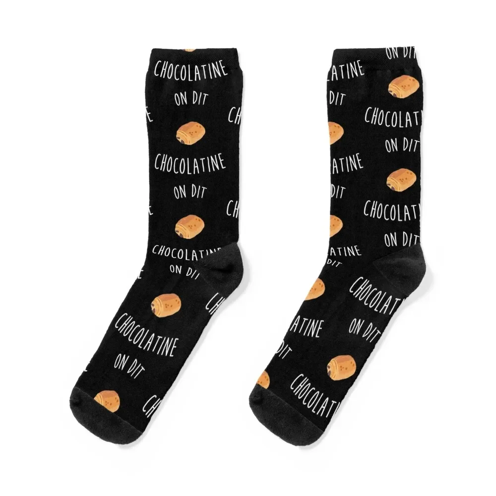 We say Chocolatine! Socks Novelties Christmas custom fashionable Socks For Men Women's