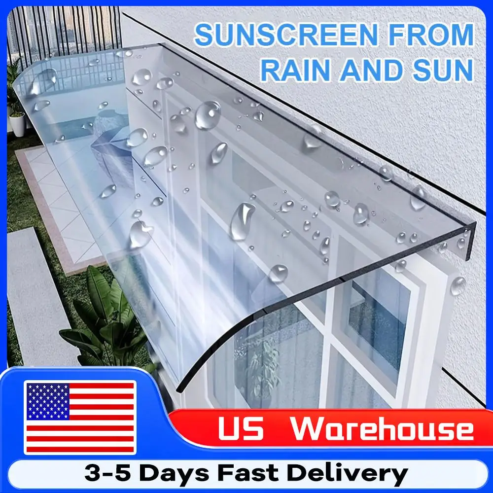 

Настенный навес для окон, дверей, УФ-защита от дождя, навес для навеса, уличный навес для дверей, навес для оконного навеса для входной двери/крыльца, патио