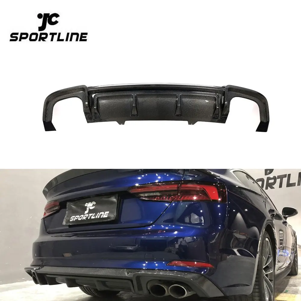 

A Style S5 Carbon Fiber Car Rear Diffuser For Audi A5 Sline S5 2-Door 4-Door 2017-2018