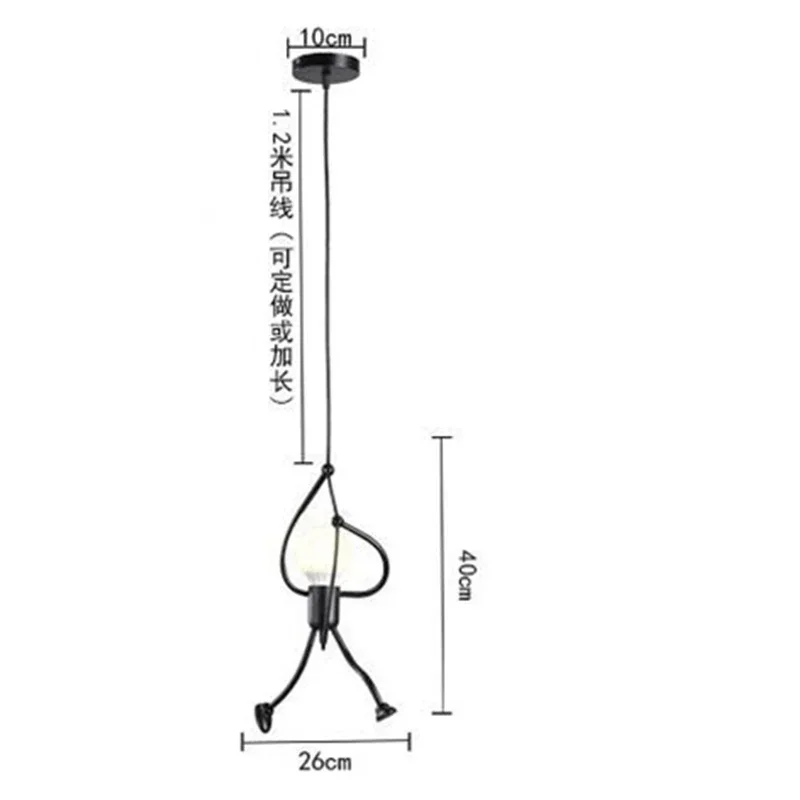 Moderne hanglampen Little Iron Man hanglamp woonkamer thuis slaapkamer verlichting restaurant café plafond vallend licht