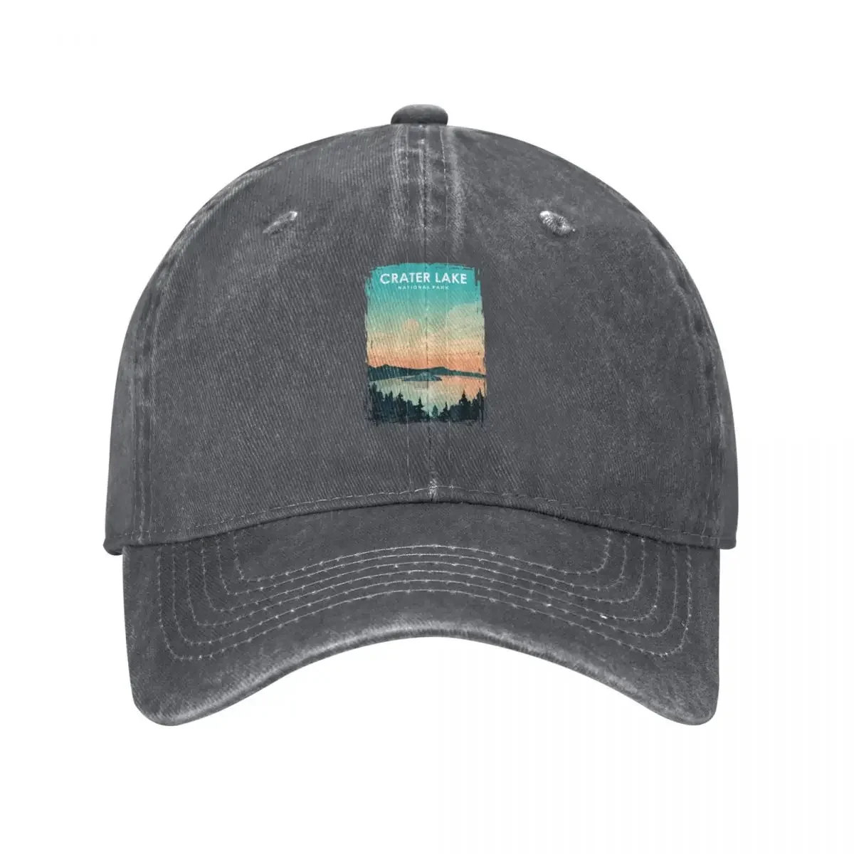 Crater Lake National Park Travel Poster Baseball Cap Golf custom caps Rave Vintage Luxury Woman Men's