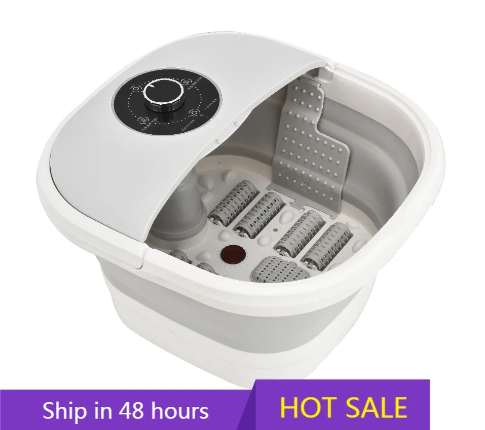 

YTYIN Ванна для ног Спа с подогревом и массажем Спа-массажер для ног с дистанционным управлением, складная ванна для замачивания ног для педикюра, домашняя раковина