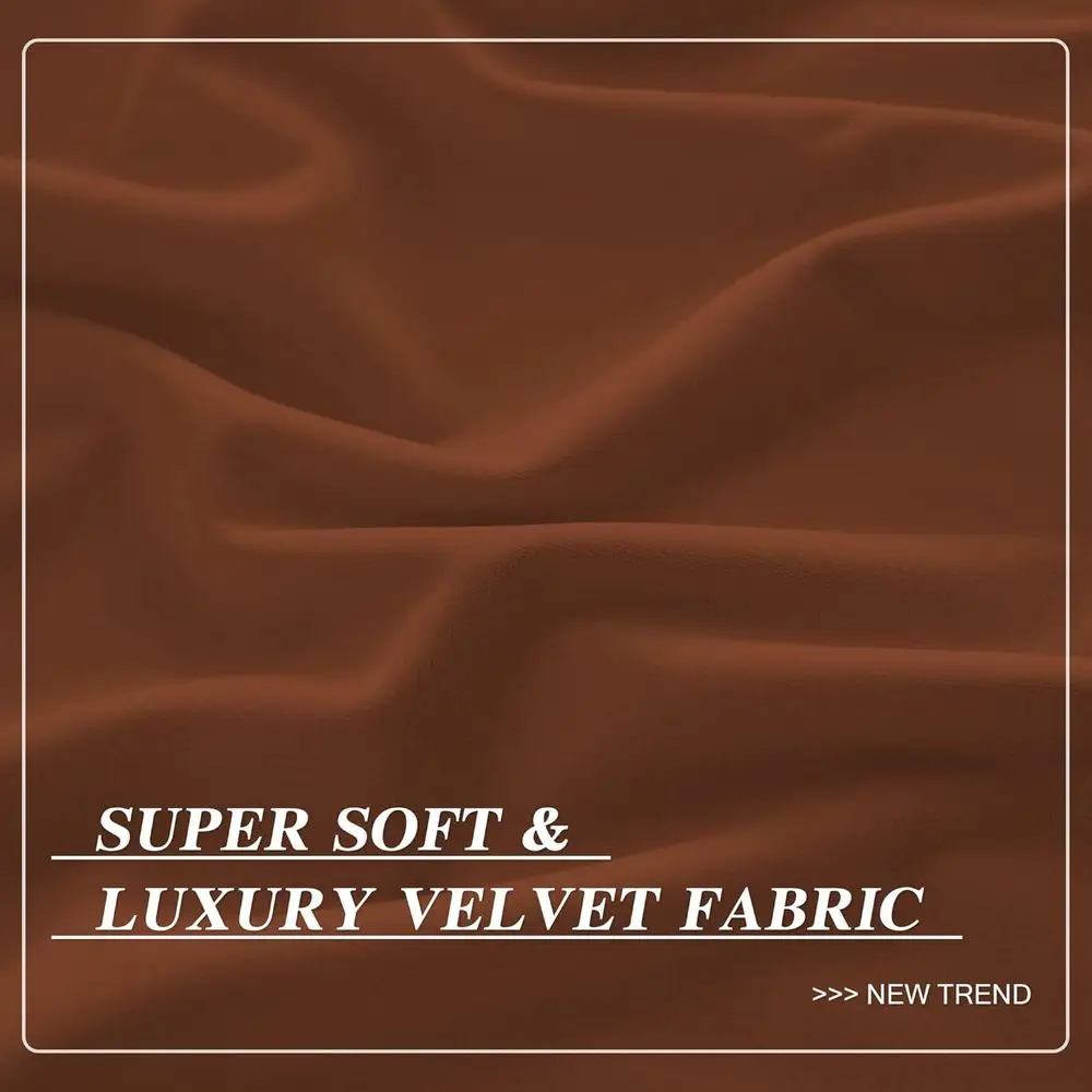 Velvet 90 Curtains Set - Terracotta Copper, Rust Red, Autumn Decor for Home