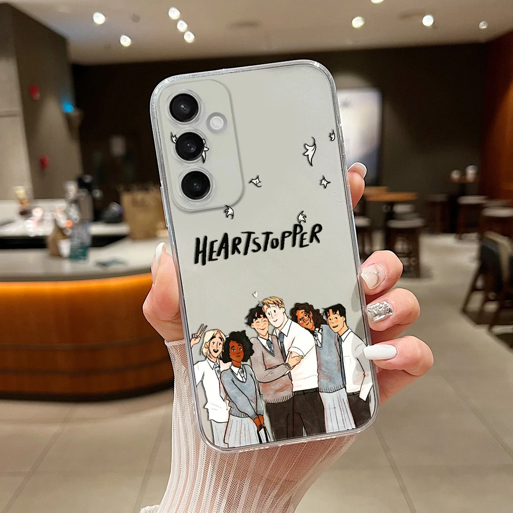 Heartstopper Phone Case For Samsung S24 S23 S22 S21 S20 S10 FE Note20 Note10 Plus Ultra Lite 5G Clear Soft TPU Cover