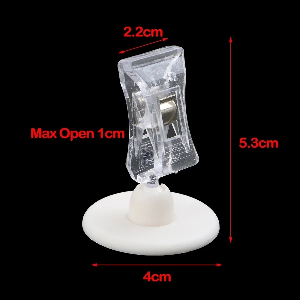 Office Pop Base Self Adhesive Rotating Universal Clamp Paper Memo Picture Name Card Price Tag Sign Label Holder Stand