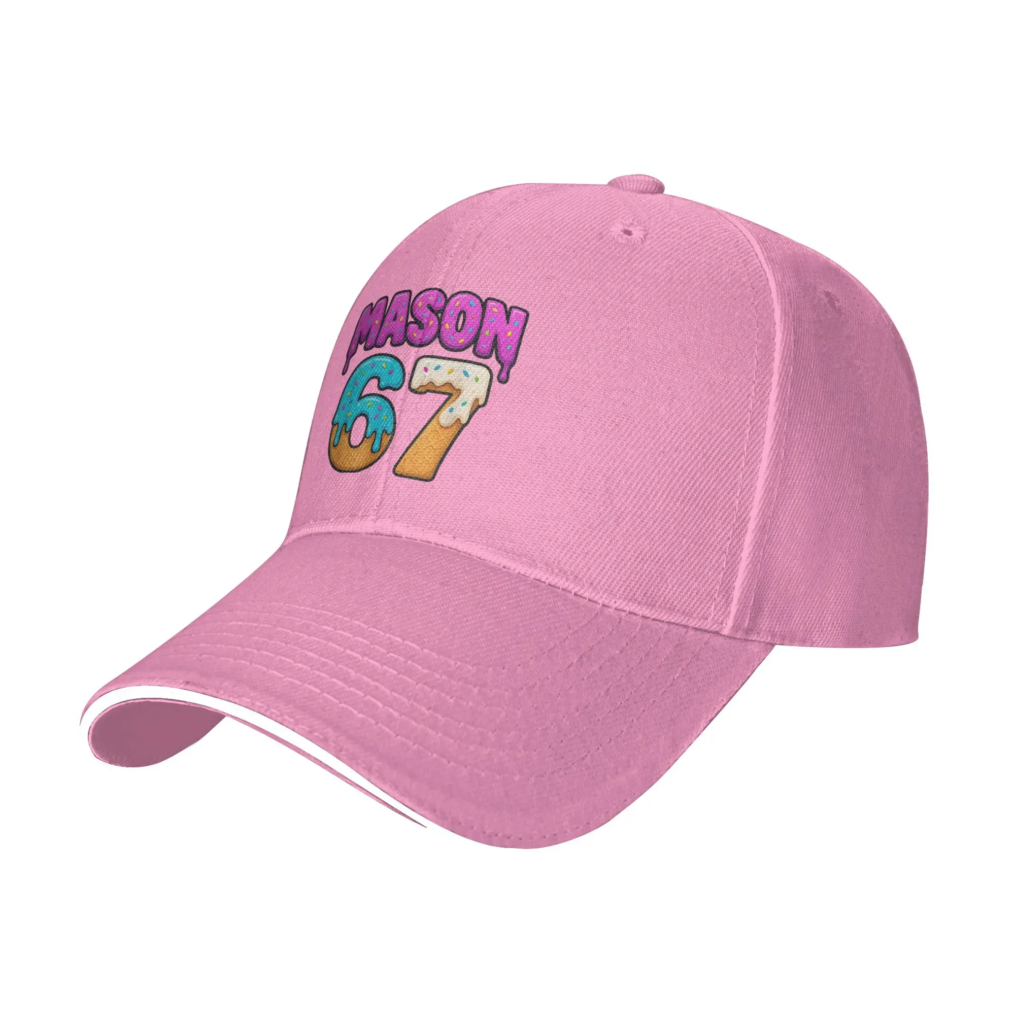 Mason 67 Ice Cream Drip Funny Meme Six Seven Dripping Sport Baseball Cap Hip Hop  Sandwich Hats Unisex Polyester Hats Cap