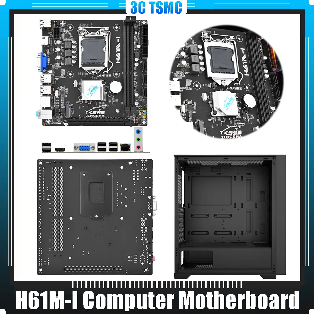 

H61M-I Desktop Motherboard DDR3 Computer Motherboard M.2 NVME Computer Main Board
