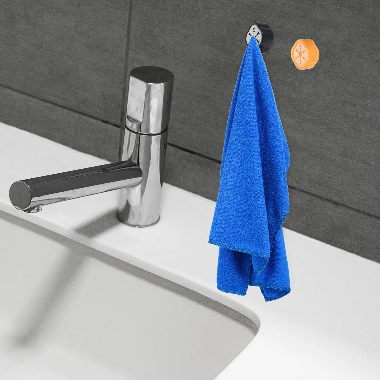 

3 Pcs Kitchen Shelf Space Saving No Drill Hooks for Towels Dishcloths Bathrooms Washcloth Holder Camper RV Rack Easy Clean