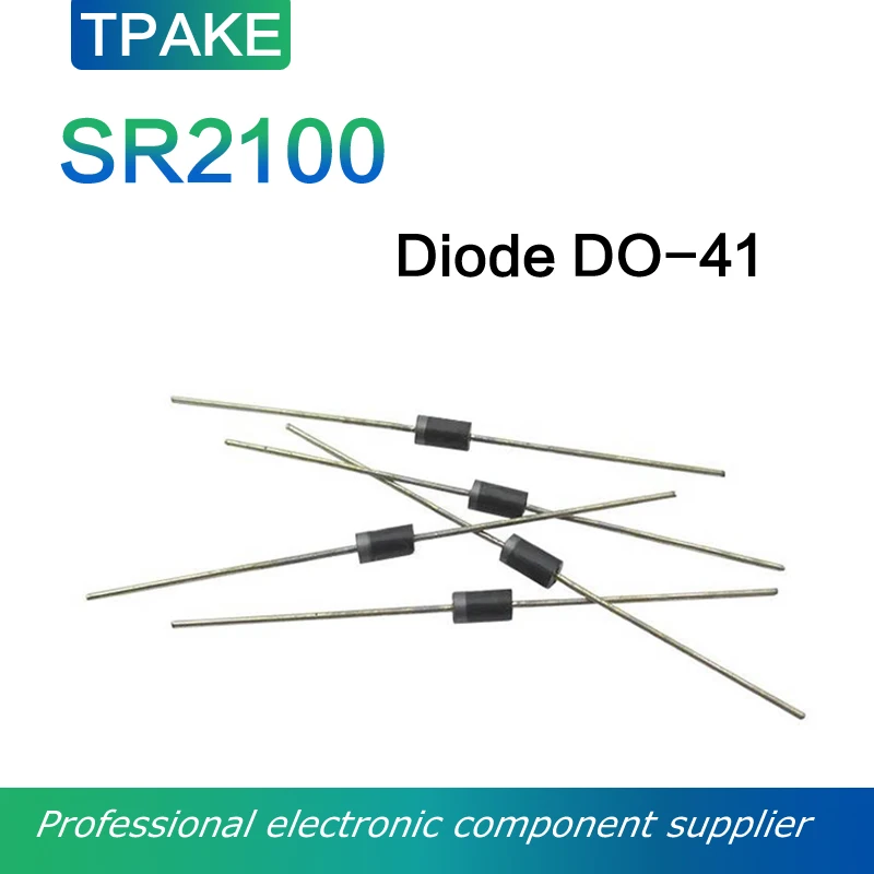 20pcs Sr2100 2a 100v Do-41 Schottky Diodes