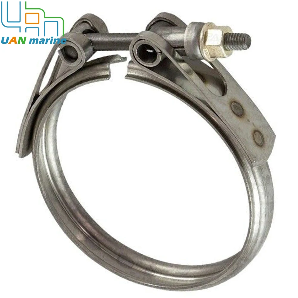 Exhaust Clamp Replacement For Exhaust Elbow and Turbo Volvo Penta D4 30 31 32 40 41 42 43 44 300 Motors 21325765 842993 New