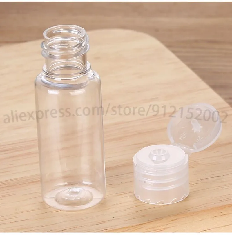 

Plastic PET Bottles Clear Cosmetic Sample Container Mini Travel Vials Liquid Shampoo Bottle 5ml 30ml