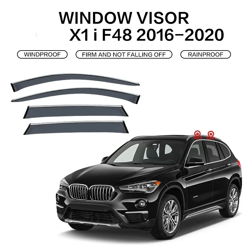 For BMW X1 2009-2022 E84 F48 F49 Windscreen  Car Accessories Window Visor Windows Rain Visor Visor Sun Rain Smoke Window Wind