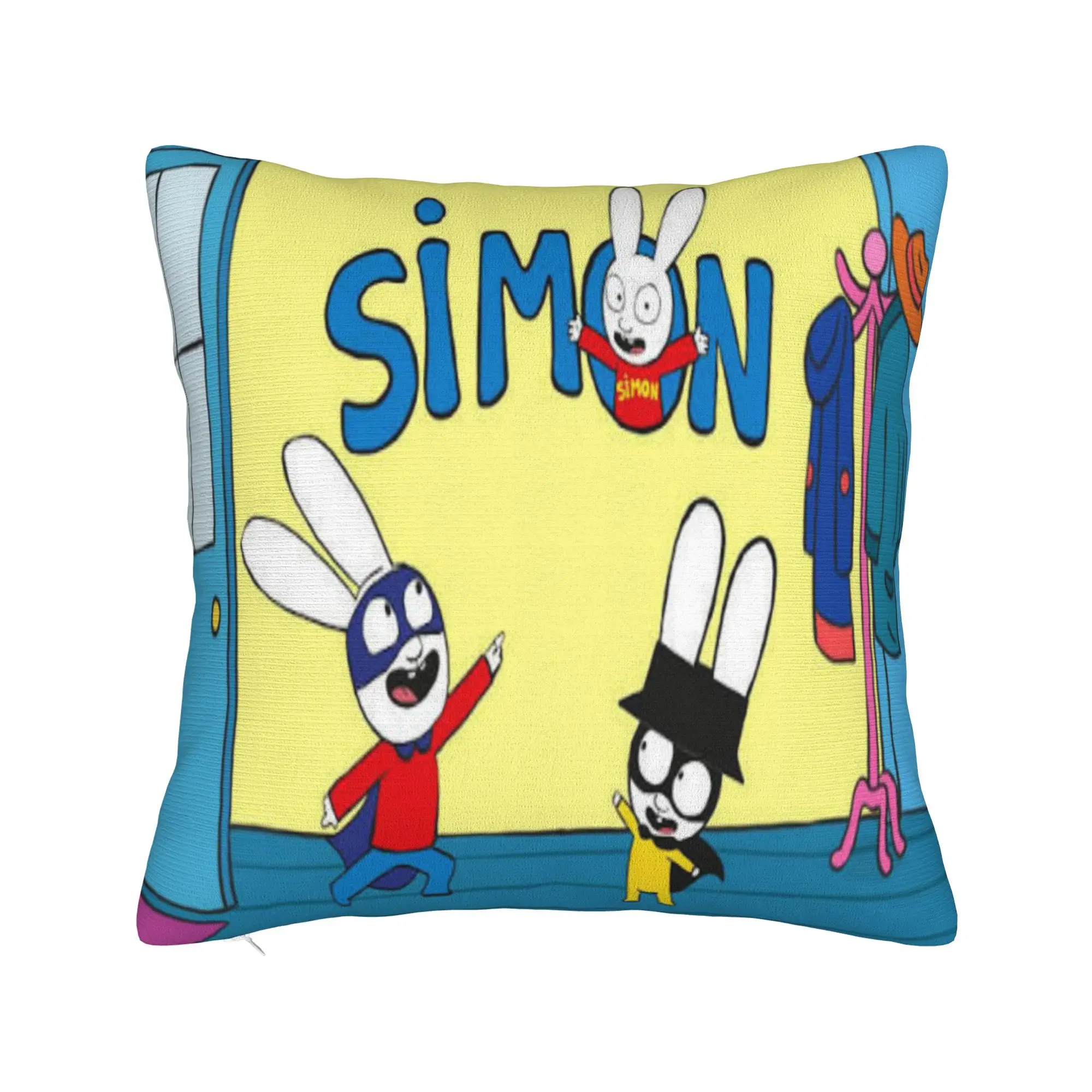 Living Room Decoration Simon Super Rabbit Pillowcase Stuff  Pillow Cover Zipper Multiple Sizes