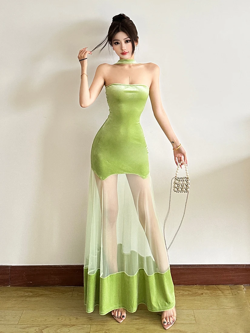 WEIRD PUSS レモン ドクター・スウィート・ディザイア エレ・スプライス・ネ ハンギング・ストラップル・ドクター レディース ネットガウン トレンディ ポリエステル生地