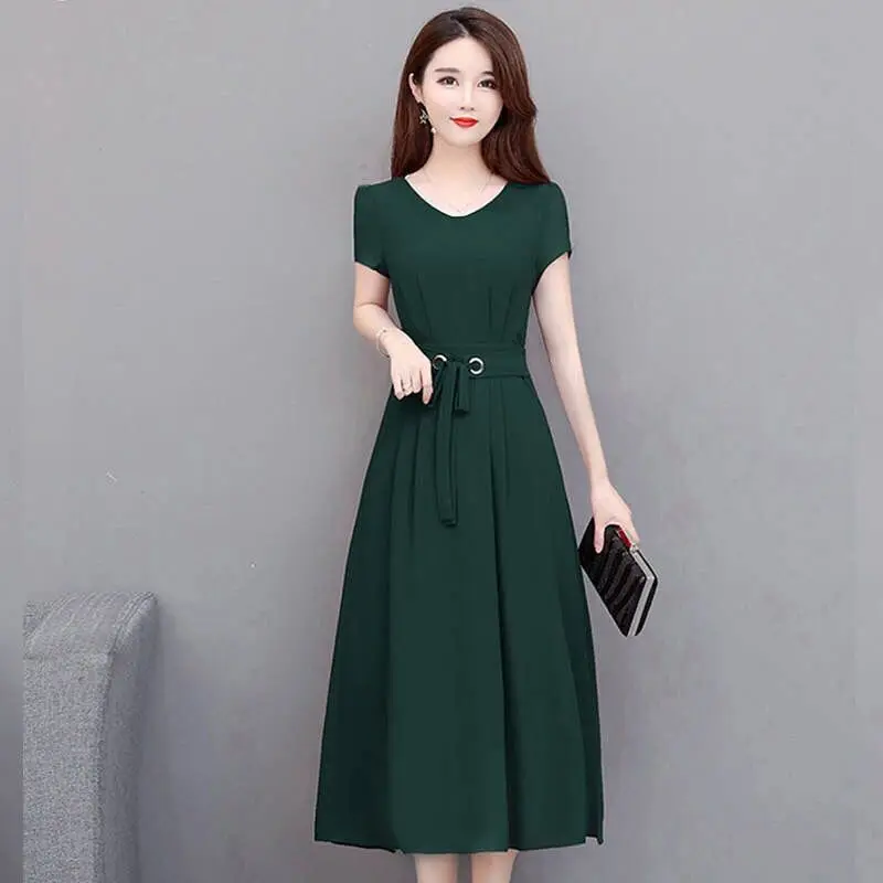 O Neck Long sleeve belt Dress Women Autumn High Waist Wrap Glamorous Frenum Party Dresses