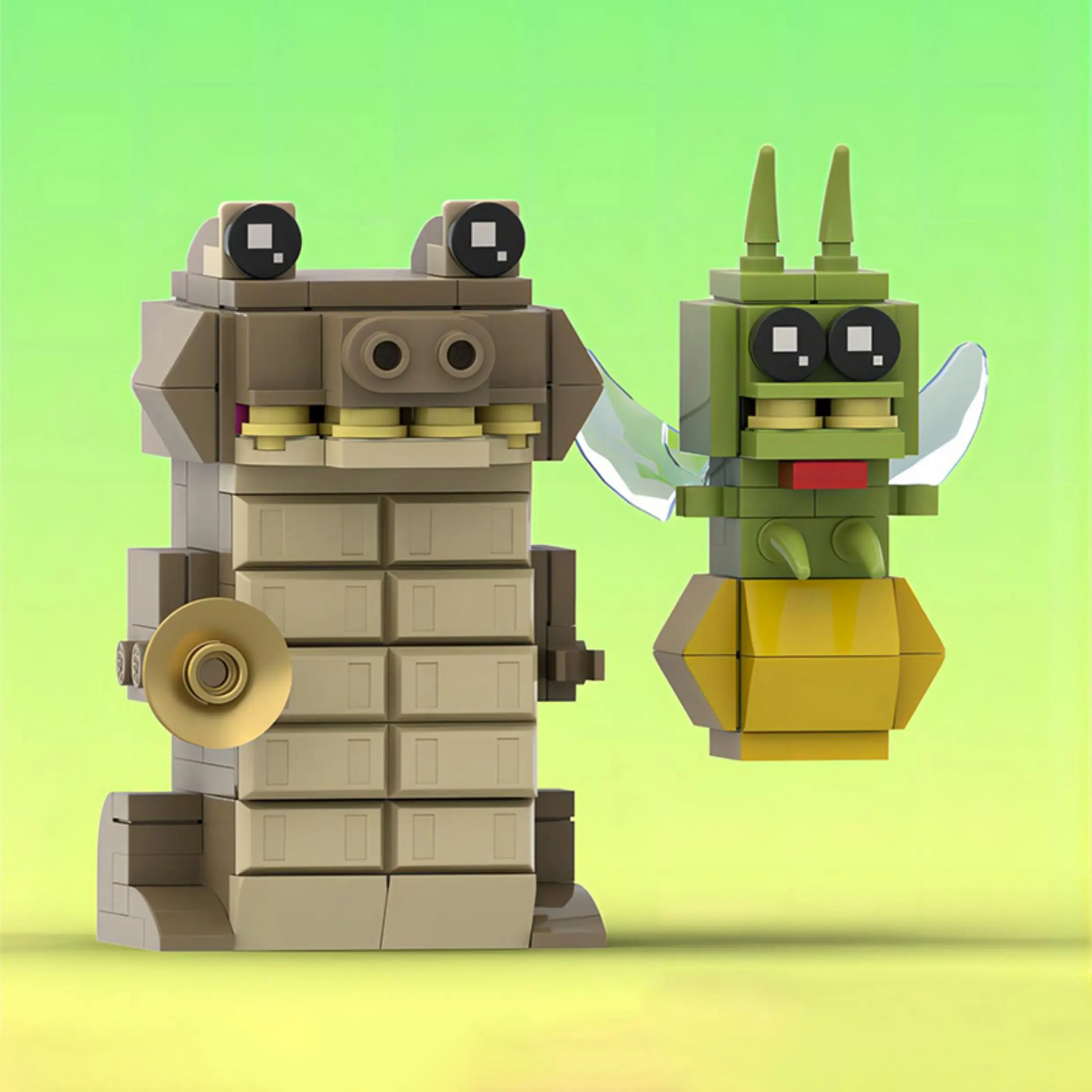 Animierte Filmserie, Actionfiguren, Infantaed-Bausteine, MOC, Kinderpuzzle, Spielzeug, Froschpuppen-Modell, DIY, Sammlerstück für Erwachsene, Geschenk – Detail 3