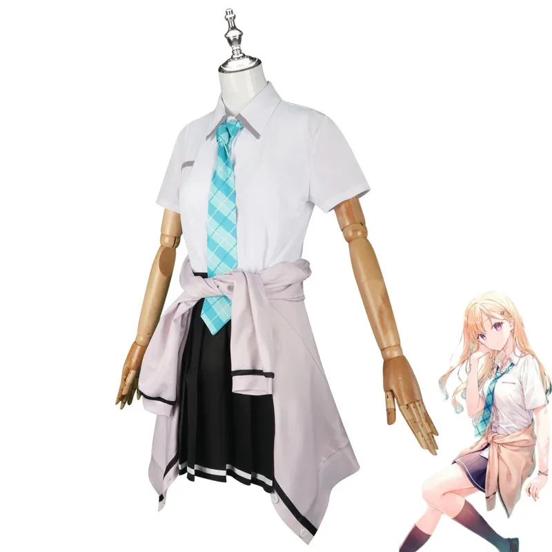 

COSda@Anime Days with My Stepsister Ayase Saki Cosplay Costume Sister's Life Japanese JK School Uniform Wig Woman Kawaii Campus