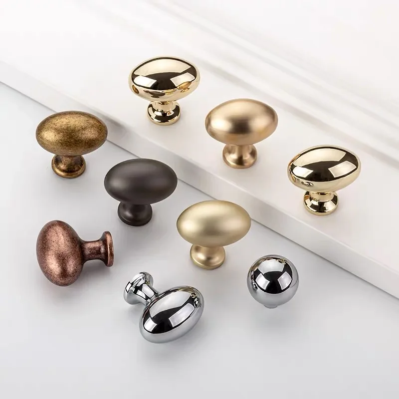 

Fashion Round Knobs Handles for Cabinets and Drawers Modern Cupboard Closet Wardrobe Dresser Knob Zinc alloy Single Hole Handle