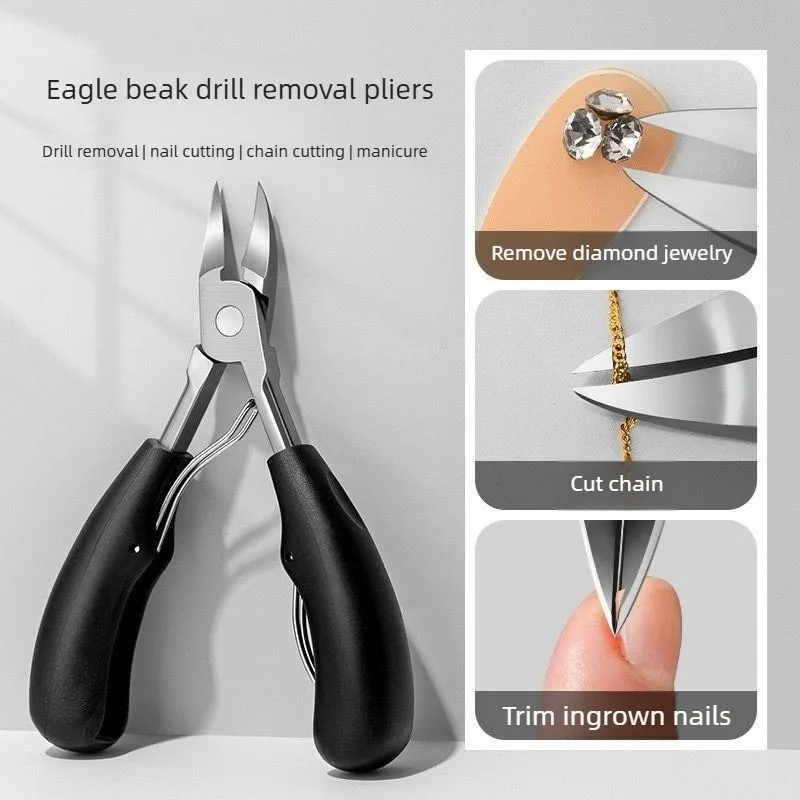 Stainless Steel Sharp Curved Nail Cutters Professional Pedicure Paronychia Diagonal Clipper for Thick Nails and Ingrown Toenails