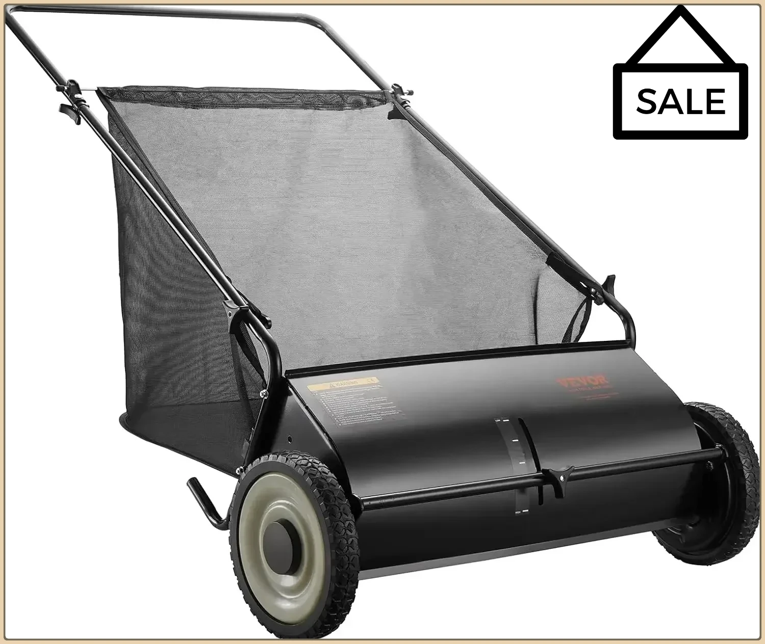 

Прочные резиновые колеса и сверхмощная подметальная машина, 26-дюймовый сборник листьев и травы, утолщенная сталь, прочный в использовании