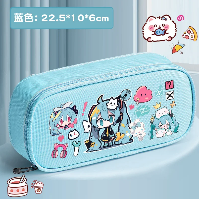 

Фигурки Хатсуне Мику, аниме-аксессуары, пенал с изображением виртуальной певицы, многофункциональный пенал для школьников, подарок для детей